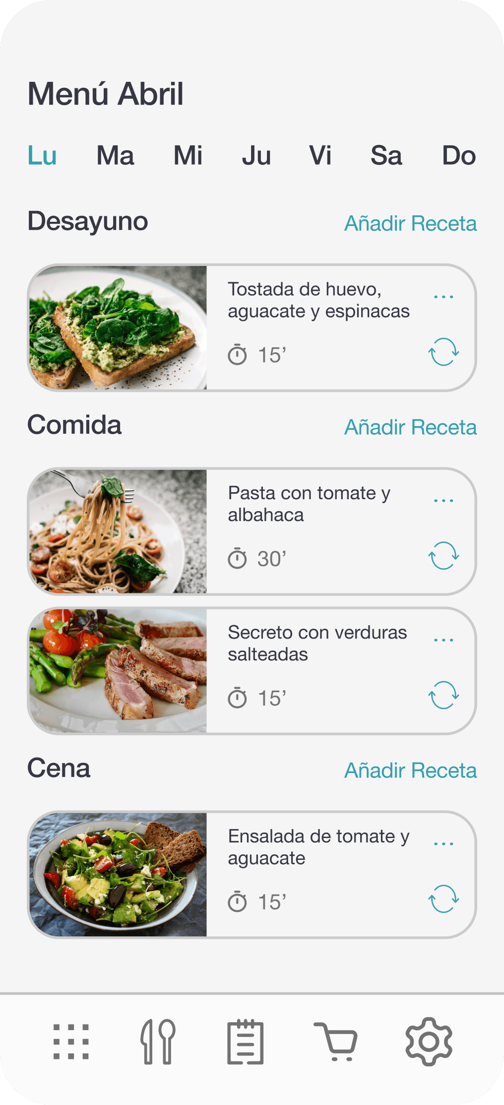 Nourish Mockup Menu Nourish Mockup Menu